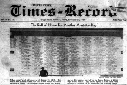 Teller County's Roll of Honor, as of August 15, 1943