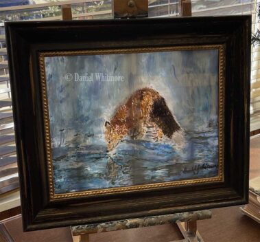 **SOLD** Fox on glass, by Daniel Whitmore